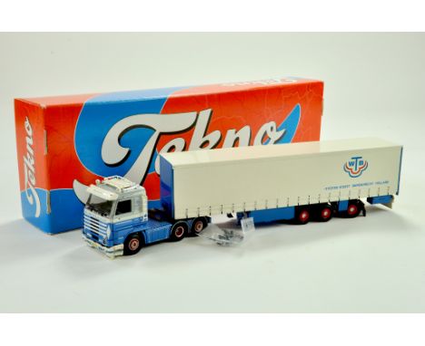 Tekno Diecast Truck issue comprising Scania 143M Curtainside Trailer in the livery of WTB. Appears very good to excellent in 