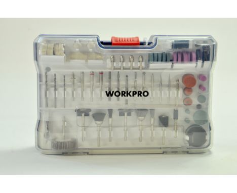 Largely unused Dremel Workpro Attachment set for Model Making.  Note: We are always happy to provide additional images for an
