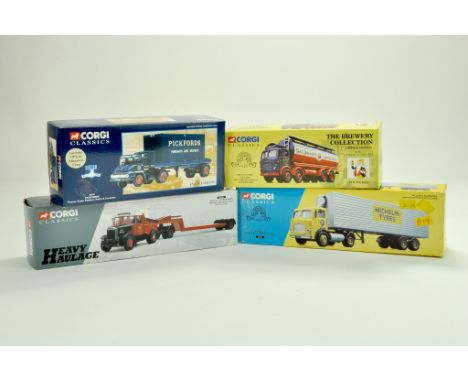 Corgi Diecast Commercial truck issues, classics and heavy haulage, comprising various issues, brewery and famous hauliers. Ap