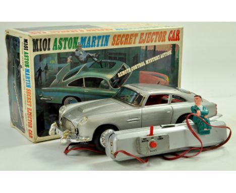 Durham Industries (USA) M101 Tinplate Battery Operated Aston Martin (DB5) Secret Ejector Car, based on the James Bond 007 the