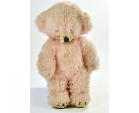 Merrythought (for Harrods) Pink Teddy Bear. Generally fair to good. Note: We are always happy to provide additional images fo