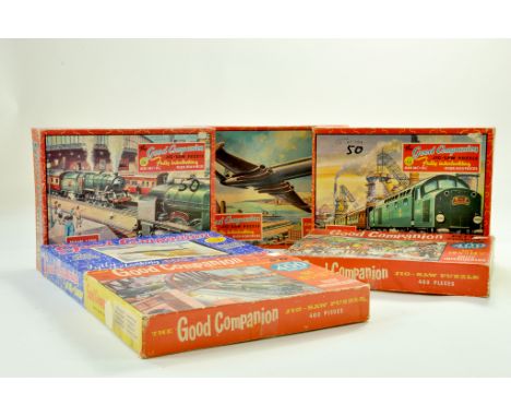 A group of vintage Jigsaw Puzzles, mostly railway themed. Checked and complete.  Note: We are always happy to provide additio