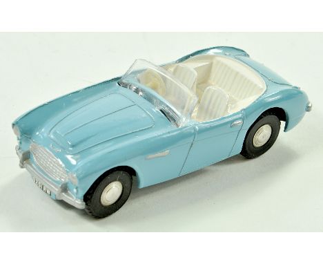 Triang Spot-On No. 105 Austin Healey 100-Six in light blue. Appears very good to excellent. Some super detailing.  Note: We a