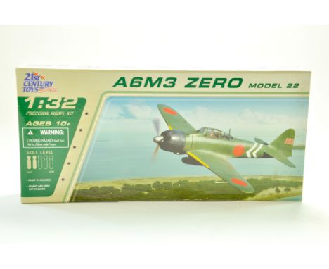 21st Century Toys I 1/32 Plastic Model Aircraft Kit comprising A6M3 Zero Model 22. Ex Trade Stock, verified complete. Note: W