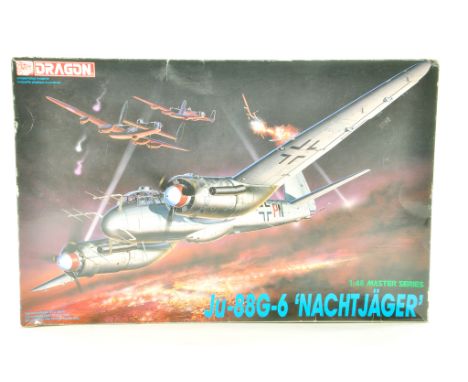 Dragon 1/48 Plastic Model Aircraft Kit comprising JU-88G-6 Nachtjager. Ex Trade Stock, verified complete. Note: We are always