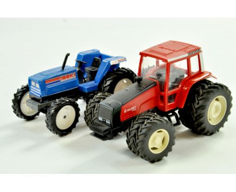 ROS 1/32 farm issue comprising Iseki Tractor (missing cab) plus Joal Valmet 8400. Generally very good.  Note: We are always h