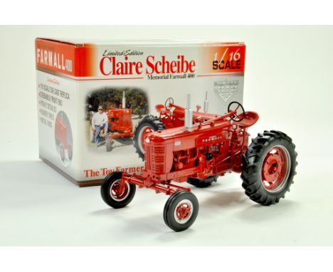 Spec Cast 1/16 Farm issue comprising McCormick Farmall 400 Tractor. Special Memorial Edition for Claire Scheibe. Stunning Mod