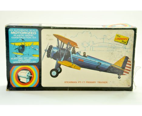 Lindberg 1/48 Plastic Model Kit comprising Stearman PT-17 Trainer. Ex Trade Stock, verified complete. Note: We are always hap