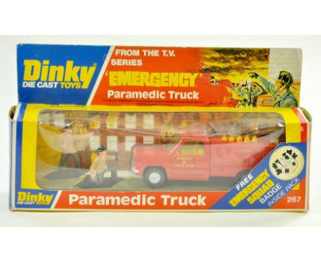 Dinky No. 267 Paramedic Truck from the TV Series Emergency. Very good to excellent in very good to excellent box.  Note: We a