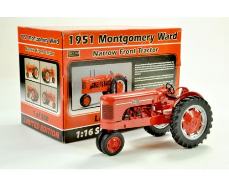 Spec Cast 1/16 Farm issue comprising 1951 Montgomery Ward Narrow Front Tractor. Rare Special Edition of just 500. Resin. Appe