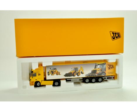 Joal 1/50 Diecast Truck issue comprising Mercedes Actros Box Trailer in the livery of JCB. Excellent with original box.  &nbs