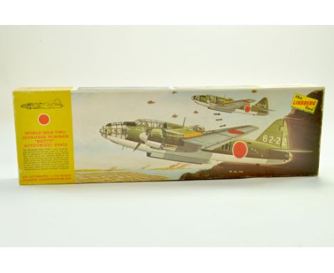 Lindberg Vintage 1/72 Plastic Model Aircraft Kit comprising WW2 Japanese Mitsubishi G4M2 Betty Bomber. Ex Trade Stock, verifi
