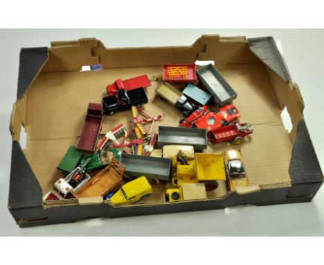 A group of diecast commercials, various makers and ages, including Corgi and Dinky. Some older issues. Generally fair to very