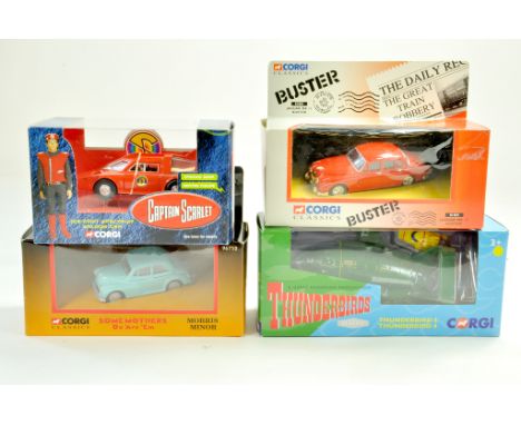 Corgi TV Related Modern Diecast issues comprising Captain Scarlet, Buster, Thunderbirds and Some mothers do ave em. Excellent