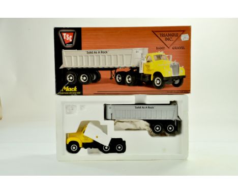 First Gear 1/35 diecast truck issue comprising Mack Dump Trailer in the livery of TSC. Excellent with box.  Note: We are alwa