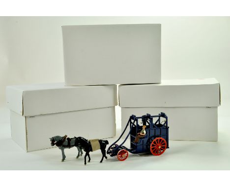 Trio of 1/32 Handbuilt Horse and Cart Sets. Resin and Plastic. Excellent, two never removed from box.  Note: We are always ha