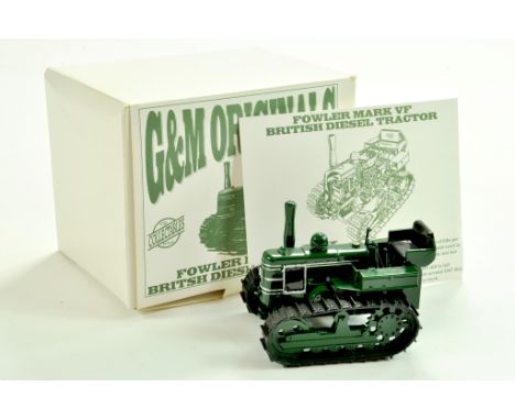 G&amp;M Originals 1/32 Farm issue comprising hand built white metal Fowler Mark VF Tracked Diesel Tractor. Generally excellen