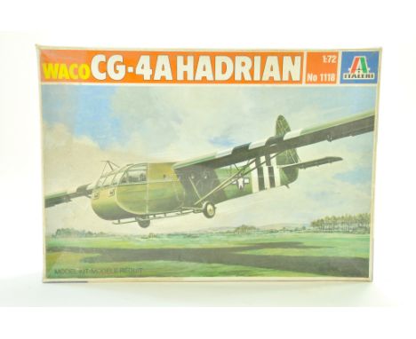 Italeri 1/72 Plastic Model Aircraft Kit comprising Waco CG-4A Hadrian. Ex Trade Stock, verified complete. Note: We are always
