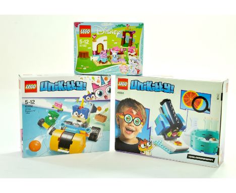 Lego trio of sets comprising Unikitty and Disney issue. All unopened.  Note: We are always happy to provide additional images