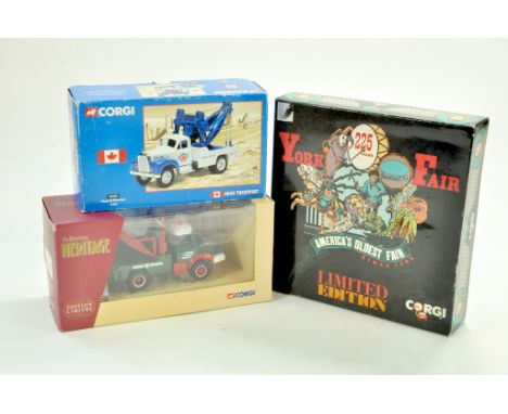 Corgi Diecast group comprising York Fair Promotional issue plus duo of Wreck Trucks. Generally excellent in boxes. Note: We a