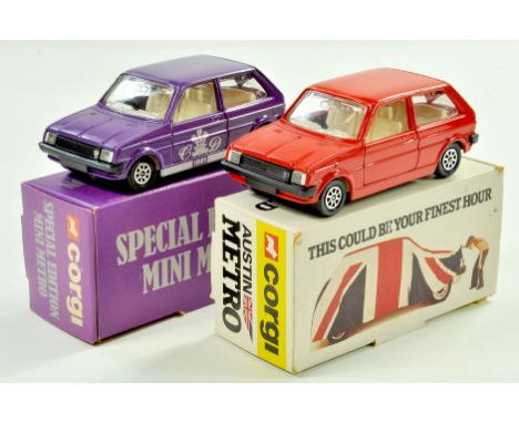 Corgi Diecast duo of large scale Metro Models including Promotional 1981 issue. Excellent with boxes.  Note: We are always ha