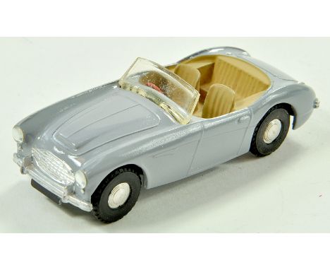 Triang Spot-On No. 105 Austin Healey 100-Six in light grey. Appears very good to excellent.  Note: We are always happy to pro