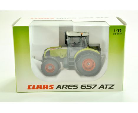 Universal Hobbies 1/32 Farm issue comprising Claas Ares 657 ATZ Tractor. Appears excellent with original box.  &nbsp;Note: We