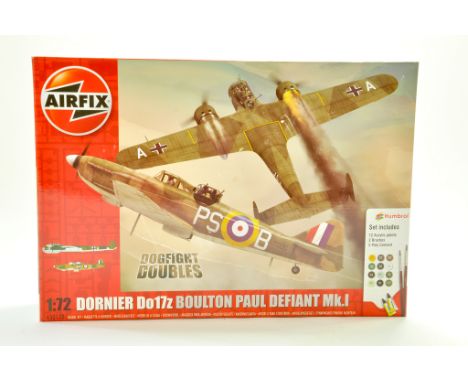 Airfix 1/72 Plastic Model Aircraft Kit comprising New Tooling Dogfight Doubles Dornier Do17z - Boulton Paul Defiant. Ex Trade