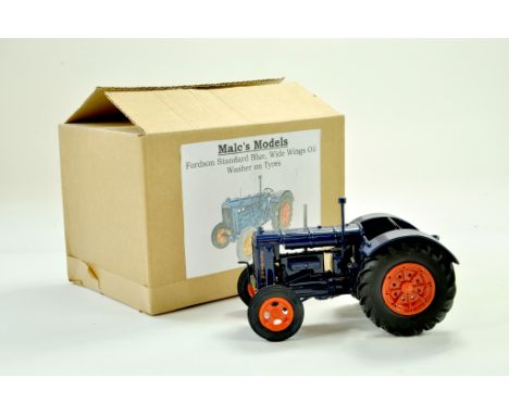 Malc's Models 1/16 Farm issue comprising Hand built Fordson Standard Tractor in blue, with wide wings and rubber tyres. Impre