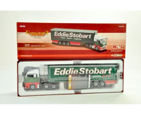 Corgi 1/50 diecast truck issue comprising No. CC15202 MAN XLX Curtainside in the livery of Eddie Stobart. Excellent in box.  