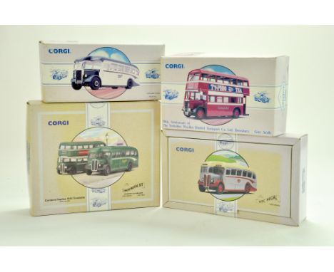 Corgi diecast Bus group comprising Classics Series. Appear very good with boxes. Boxes are faded. &nbsp;Note: We are always h