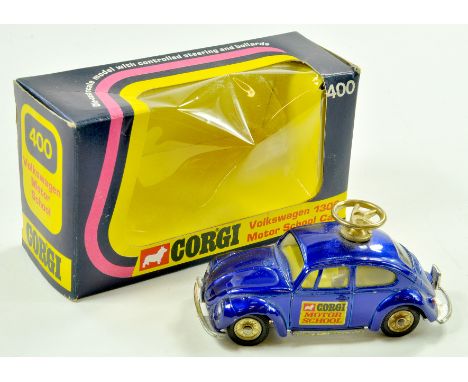 Corgi No. 400 Volkswagen 1300 Motor School Car. Generally very good, some age related wear, more so to chrome areas in very g