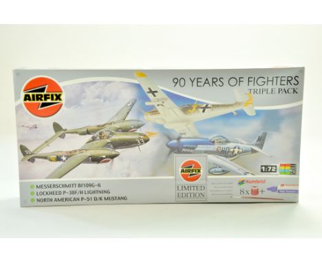 Airfix 1/72 Plastic Model Aircraft Kit comprising Limited Edition 90 Years of Fighters, containing 3 Kits. Ex Trade Stock, ve