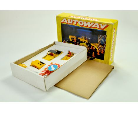 Britains 1/32 Farm issue comprising No. 9891 Autoway Land Rover, Safety Trailer and Accessories. Appears complete hence very 