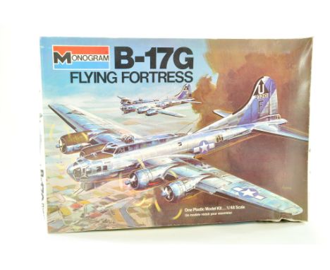 Monogram 1/48 Plastic Model Aircraft Kit comprising B-17G Flying Fortress. Complete. Note: We are always happy to provide add