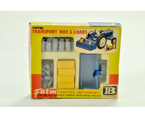 Britains 1/32 Farm issue comprising Tipping Transport Box and Loads. Appears very good to excellent, in very good box, slight