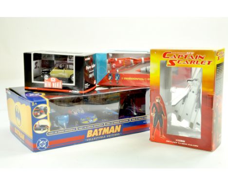 Corgi TV Related Modern Diecast issues comprising Captain Scarlet, Thunderbirds, Batman and one other. Excellent in boxes. No