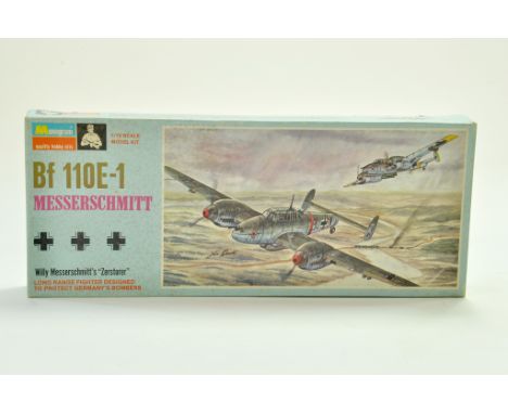 Monogram 1/72 Plastic Model Aircraft Kit comprising BF110E-1 Messerschmitt. Ex Trade Stock, verified complete. Note: We are a