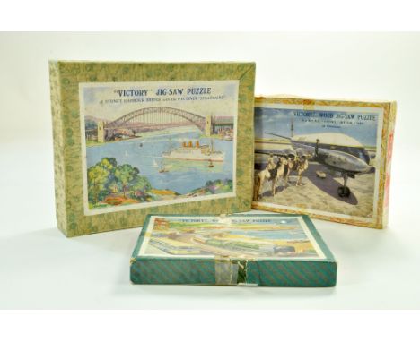 Trio of vintage Victory Jigsaw Puzzles. All complete and checked. Note: We are always happy to provide additional images for 