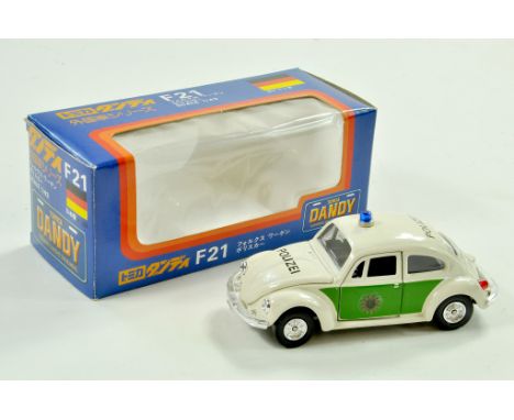 Tomica Dandy 1/43 diecast issue comprising No. F21 VW Police car. Excellent in box.  Note: We are always happy to provide add