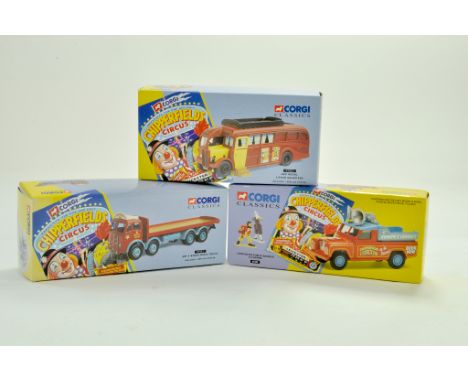 Corgi Diecast Chipperfield Circus Modern issue trio. never removed from boxes, hence excellent.  Note: We are always happy to