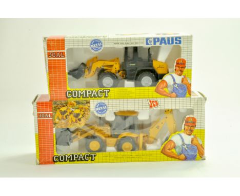Joal 1/35 Diecast issues comprising JCB Sitemaster Backhoe Loader plus Paus Wheel Loader. Generally excellent in boxes, boxes