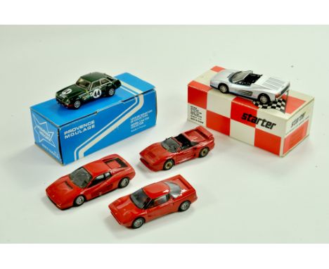 Resin Handbuilt Model group comprising various Ferrari issues, MG and one other. Generally good.  Note: We are always happy t