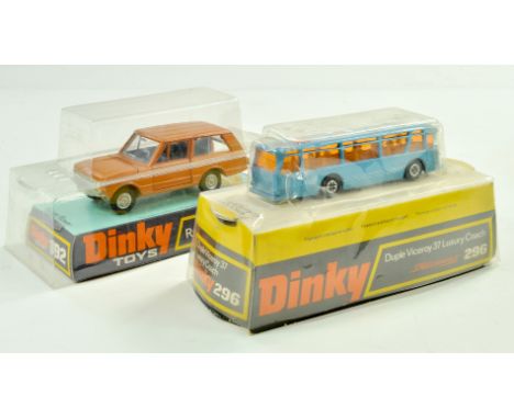 Dinky No. 192 Range Rover plus No. 296 Duple Viceroy 37 Coach. Generally very good in fair to good boxes, note land rover bub