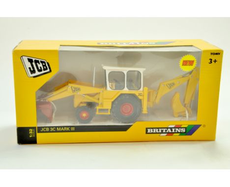 Britains 1/32 Farm issue comprising JCB 3C Mark III Backhoe Excavator. Excellent and secured in box.  Note: We are always hap