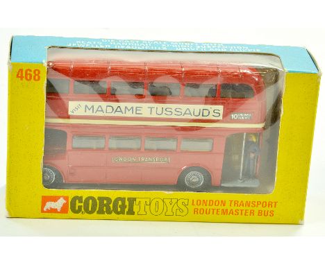 Corgi No. 468 London Transport Routemaster Bus in the livery of Madame Tussauds. Very good to excellent in good to very good 