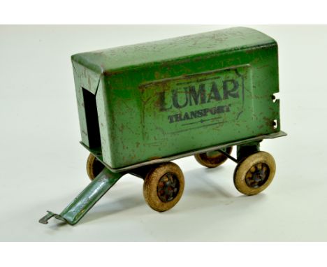 A scarce vintage Marx Lumar Transport Trailer. Fair, with significant age related wear. Note: We are always happy to provide 