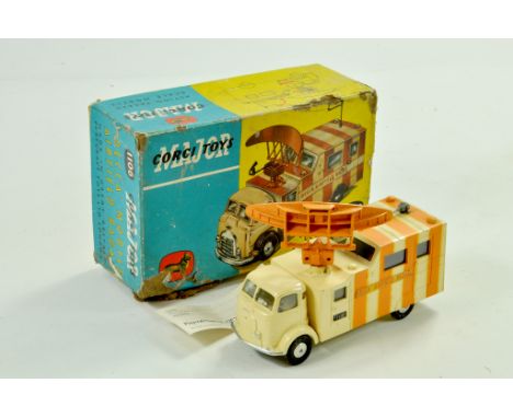 Corgi No. 1106 Airfield Radar Truck. Nice Example is very good to excellent, in fair box, although does have inner packing pi
