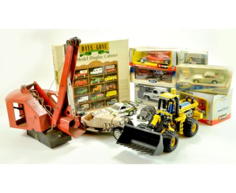 Misc. diecast group, various issues including Triang Crane, plus Display Case (boxed), Land rover defender and other items.  