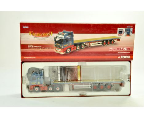 Corgi 1/50 diecast truck issue comprising No. CC14021 Volvo FH Flatbed Trailer in the livery of RC Robinsons. Excellent in bo